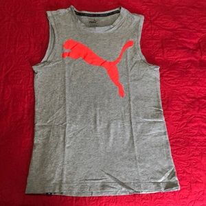 Puma Logo Gray Tank Top